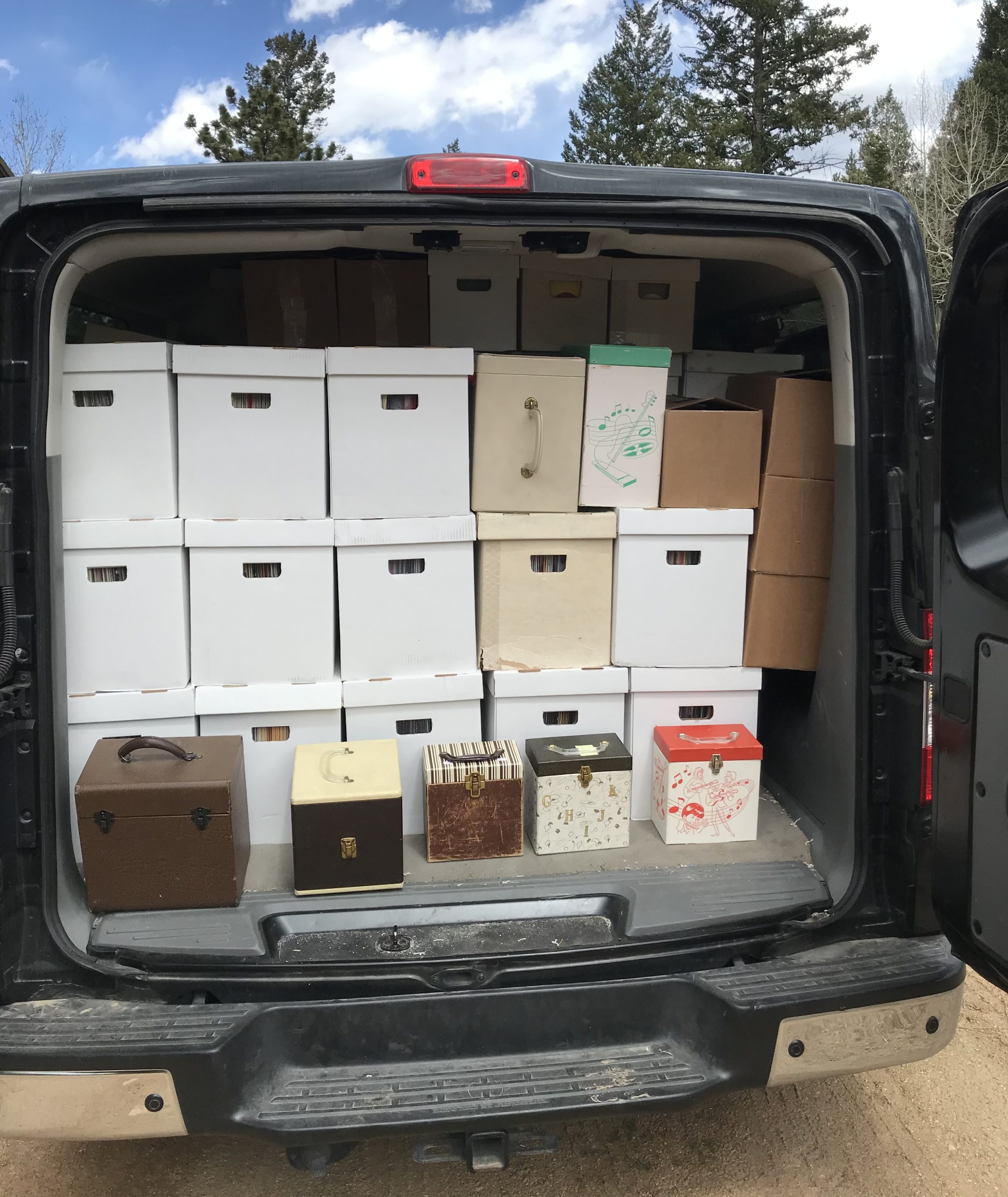 Van with Large Record Collection
